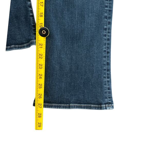 Frame Le Crop Mini Boot Blue Ripped Distressed Flared Jeans Womens Size 29 - Picture 8 of 8